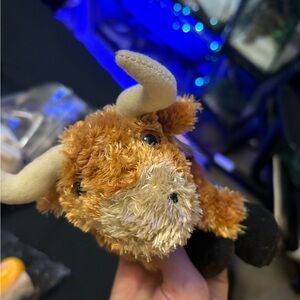 Aurora Bull Plush 2021 Brown Feet Horns 10 Inch Cow Stuffed Animal Floppy Toy